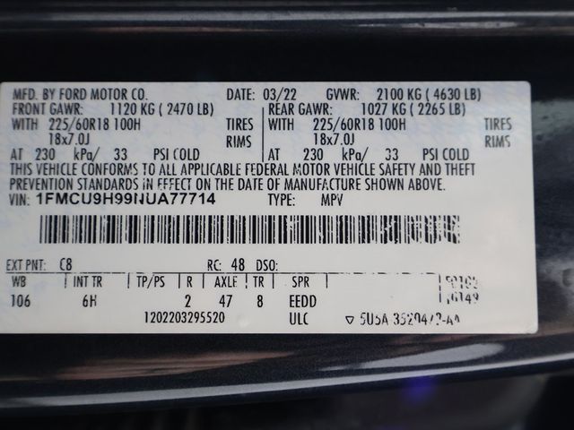 2022 Ford Escape SEL AWD - 22918736 - 52