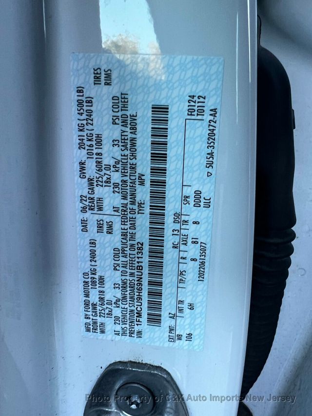 2022 Ford Escape SEL AWD,CO-PILOT360 ASSIST+,Adaptive cruise - 22929937 - 36