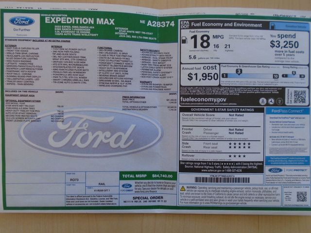 2022 Ford Expedition Max King Ranch 4x4 - 23086654 - 37
