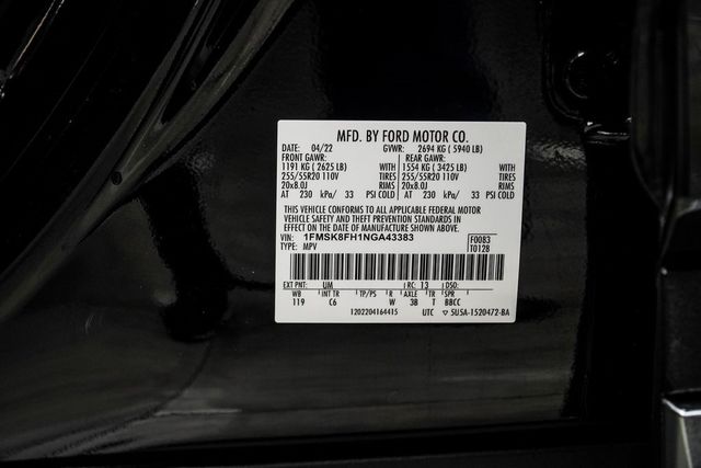 2022 Ford Explorer Limited 4WD - 22940080 - 43