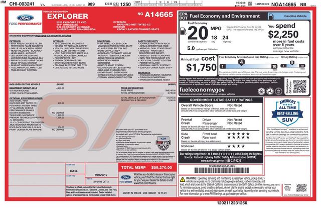 2022 Ford Explorer ST 4WD - 23023342 - 5