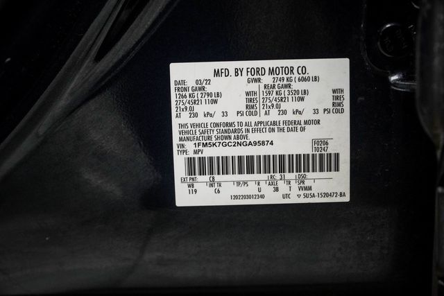 2022 Ford Explorer ST RWD - 22903680 - 39