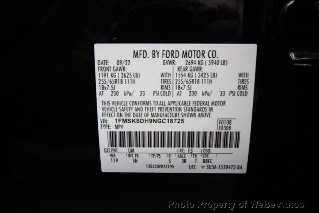 2022 Ford Explorer XLT 4WD - 22912955 - 37