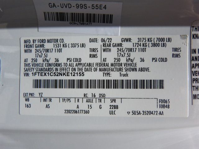 2022 Ford F-150 5.0L V8 GAS*"KNAPHEIDE" TOPPER WITH DUAL DROP-DOWN LADDER RACK!! - 23057359 - 53
