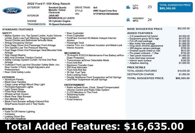 2022 Ford F-150 King Ranch - 22979742 - 2