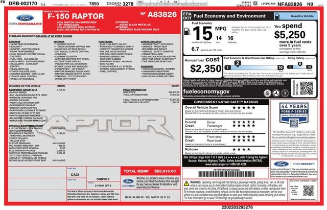 2022 Ford F-150 Raptor - 23060183 - 56