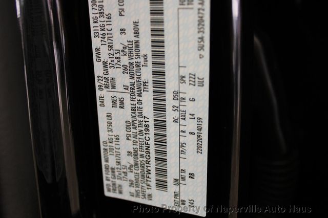 2022 Ford F-150 Raptor 4WD SuperCrew 5.5' Box - 22875410 - 64