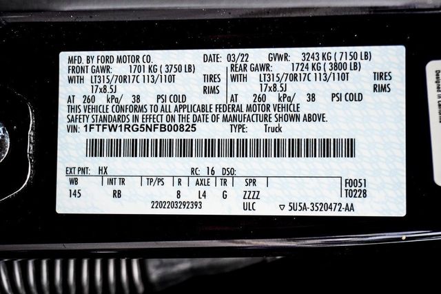 2022 Ford F-150 Raptor 4WD SuperCrew 5.5' Box - 22893895 - 47