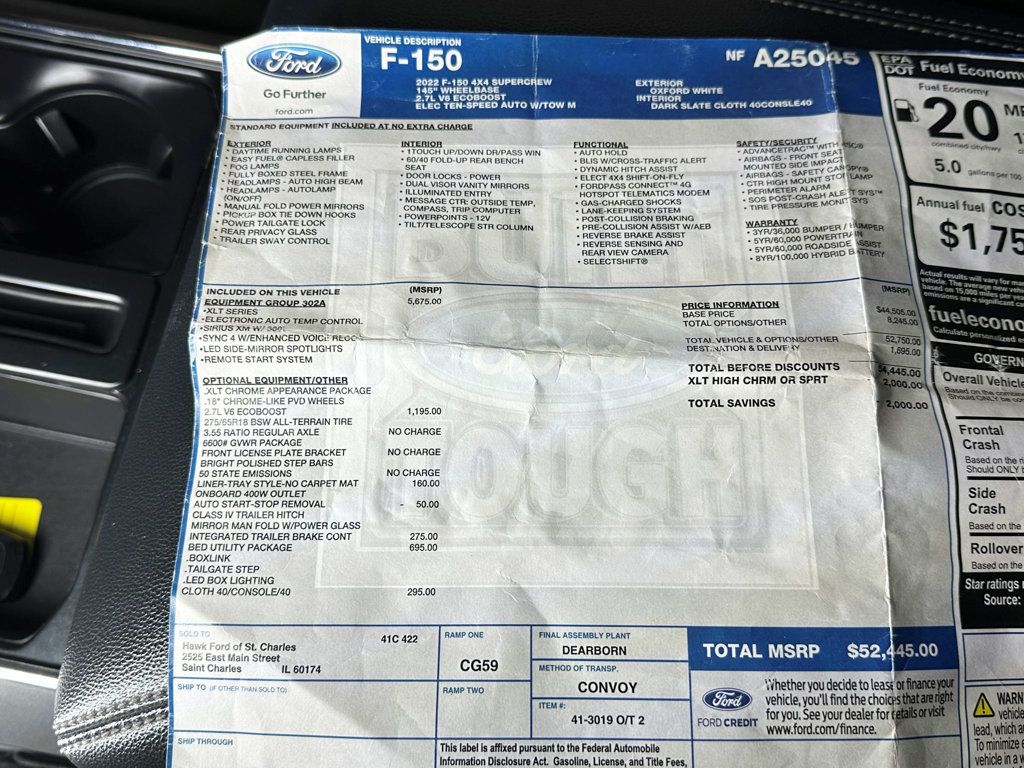2022 Ford F-150 XLT 4WD SuperCrew 5.5' Box - 23058075 - 42