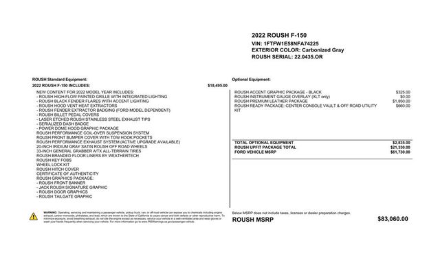 2022 Ford F-150 XLT 4WD SuperCrew 5.5' Box w/ ROUSH Upgrades, Equipment 302 & V8 - 22958860 - 27