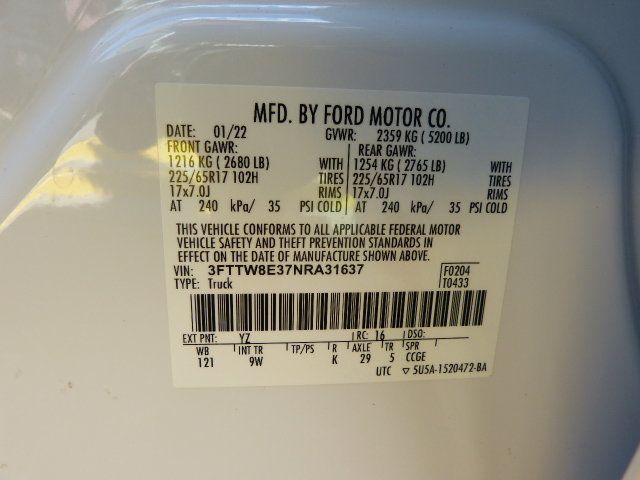 2022 Ford Maverick 2.5L 4CYL. HYBRID*XL*FWD*SUPERCREW*"ARE" TOPPER WITH LADDER RACK - 22980332 - 39