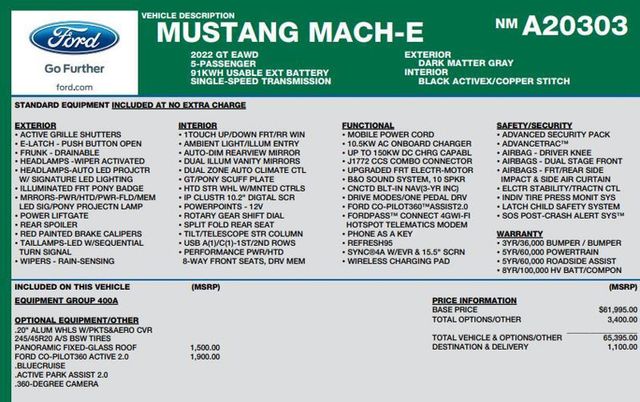 2022 Ford Mustang Mach-E GT - 23050884 - 49