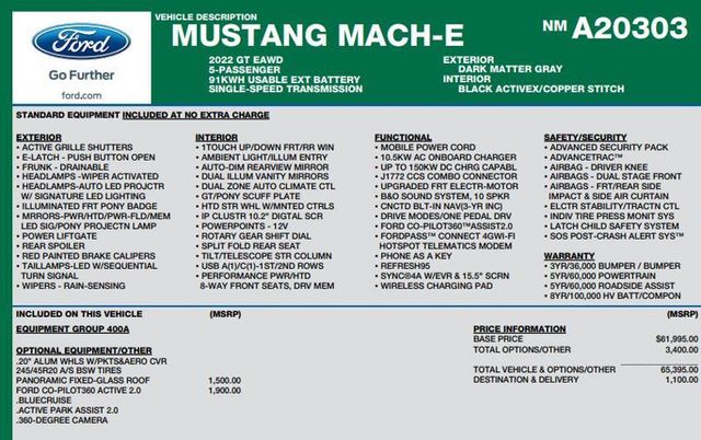 2022 Ford Mustang Mach-E GT - 23050884 - 52