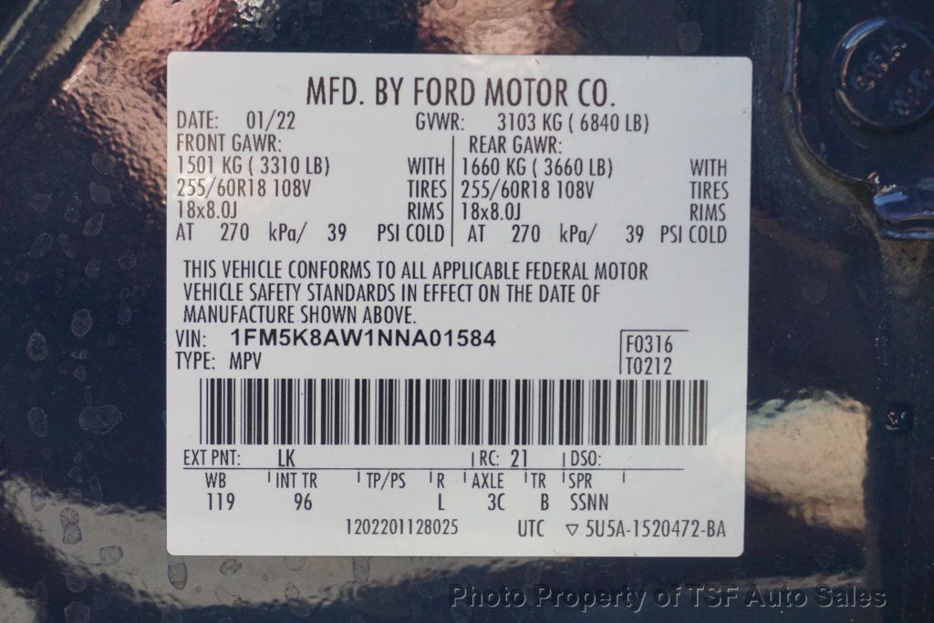 2022 Ford Police Interceptor  - 22927150 - 28