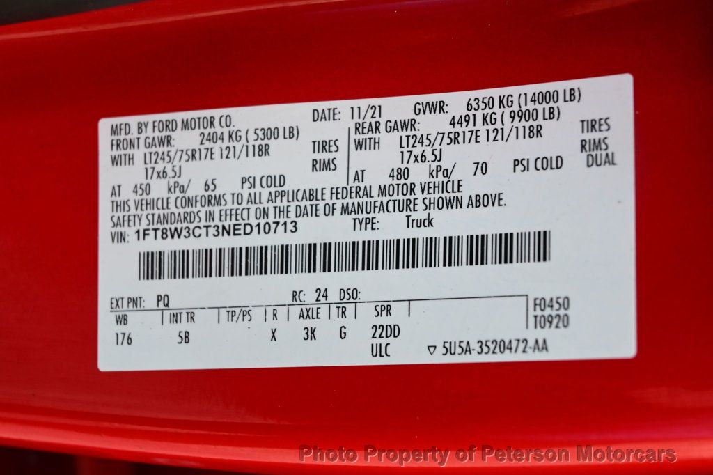 2022 Ford Super Duty F-350 DRW LARIAT 2WD Crew Cab 8' Box - 23085040 - 59