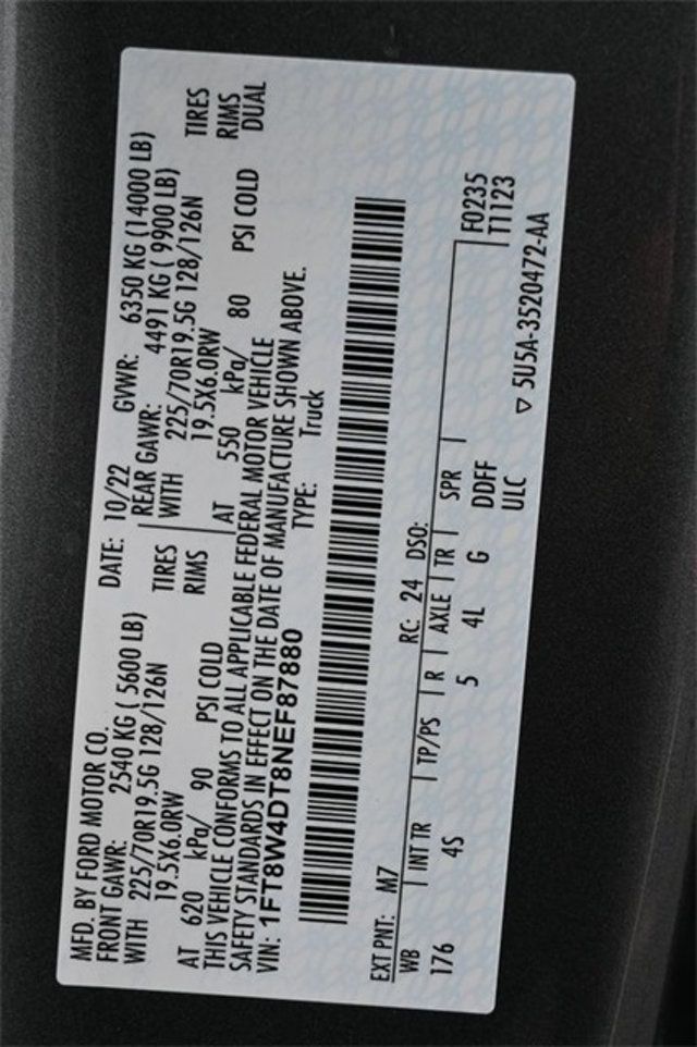 2022 Ford Super Duty F-450 DRW XL 4WD Crew Cab 8' Box - 22921151 - 20