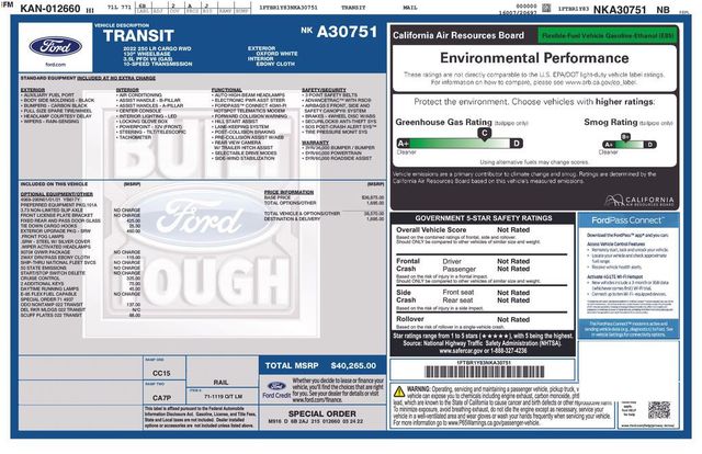 2022 Ford Transit Cargo Van Base - 22970148 - 5