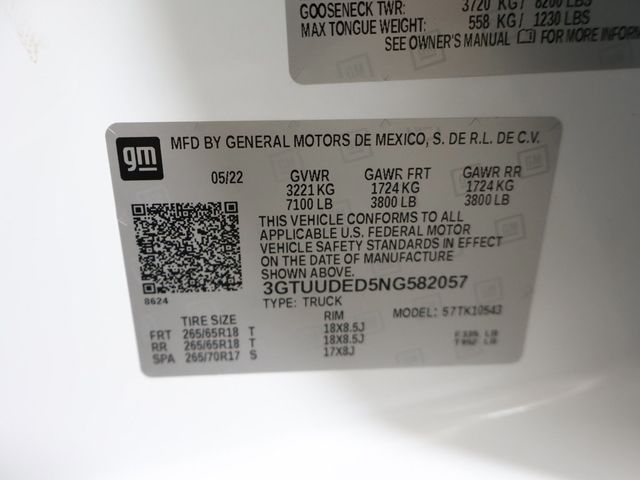 2022 GMC Sierra 1500 4WD Crew Cab 147" SLT - 23087007 - 63