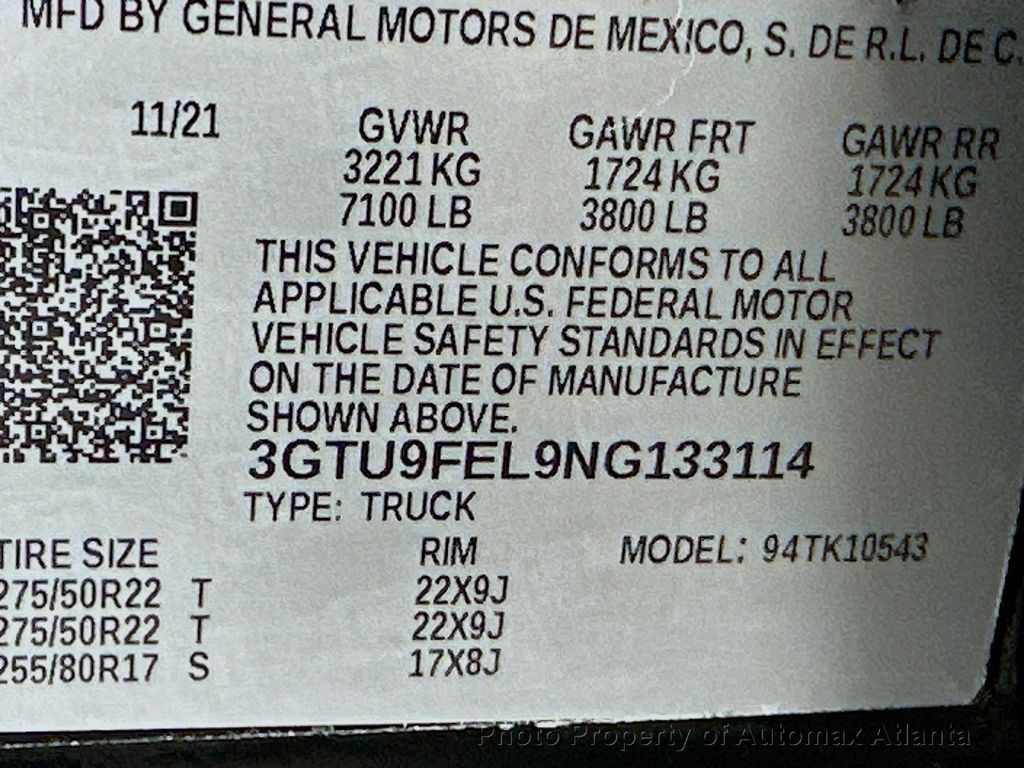 2022 GMC Sierra 1500 Limited 1500 DENALI - 22125885 - 35