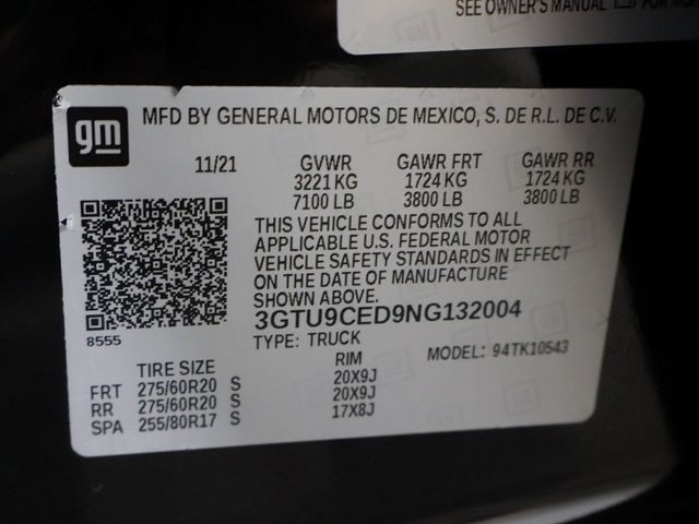 2022 GMC Sierra 1500 Limited 4WD Crew Cab 147" Elevation w/3SB - 23044654 - 55