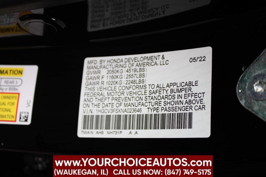 2022 Honda Accord Hybrid EX-L Sedan - 22883901 - 30