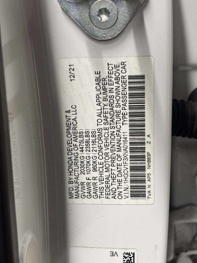 2022 Honda Accord Sedan Sport 1.5T CVT - 22969617 - 40