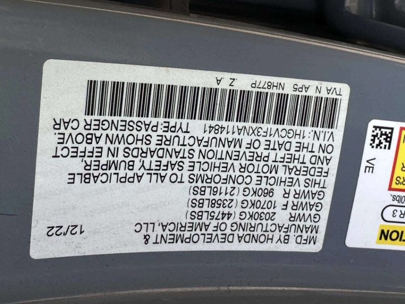 2022 Honda Accord Sedan Sport 1.5T CVT - 23014706 - 23