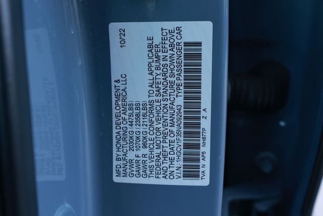 2022 Honda Accord Sedan Sport 1.5T CVT - 22996589 - 26