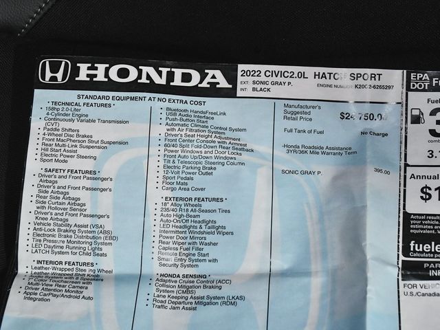 2022 Honda Civic Sport - 22937776 - 52