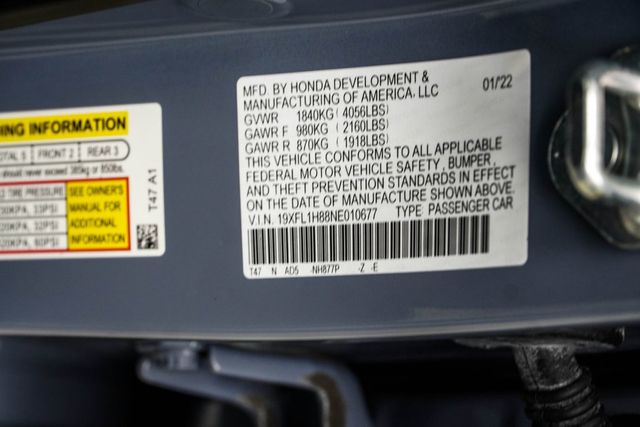 2022 Honda Civic Hatchback Sport Touring CVT - 22993514 - 35