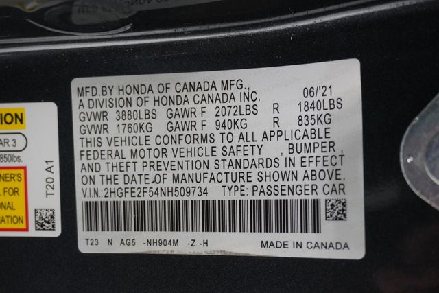2022 Honda Civic Sedan Sport CVT - 22935740 - 25