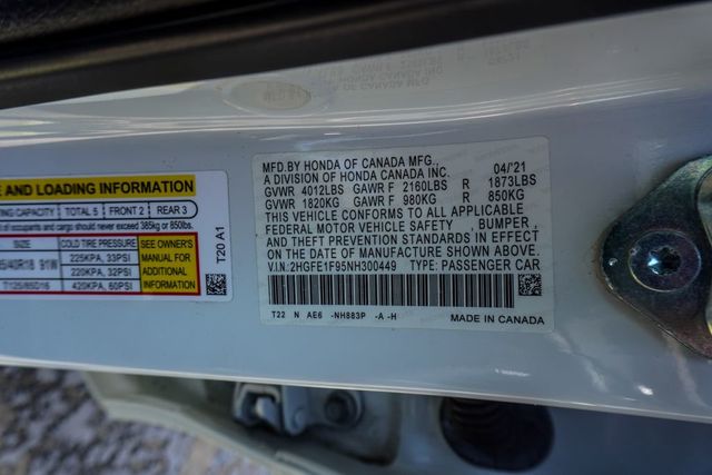 2022 Honda Civic Sedan Touring CVT - 22993509 - 44
