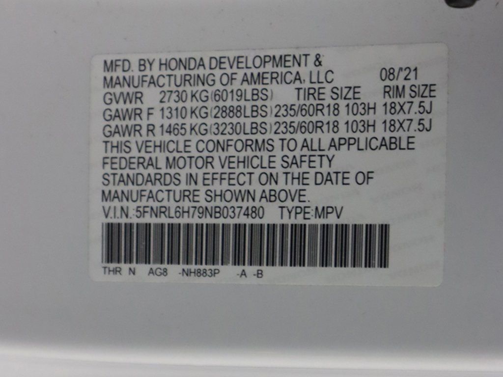 2022 Honda Odyssey EX-L Automatic - 22618470 - 50