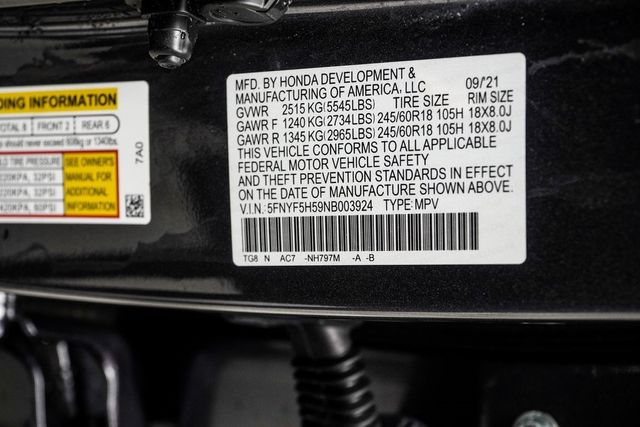 2022 Honda Pilot EX-L 2WD - 22935398 - 41