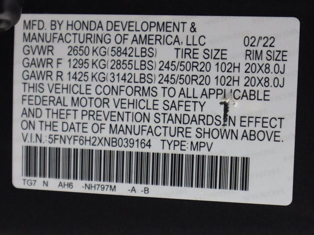 2022 Honda Pilot Special Edition AWD - 22640394 - 58