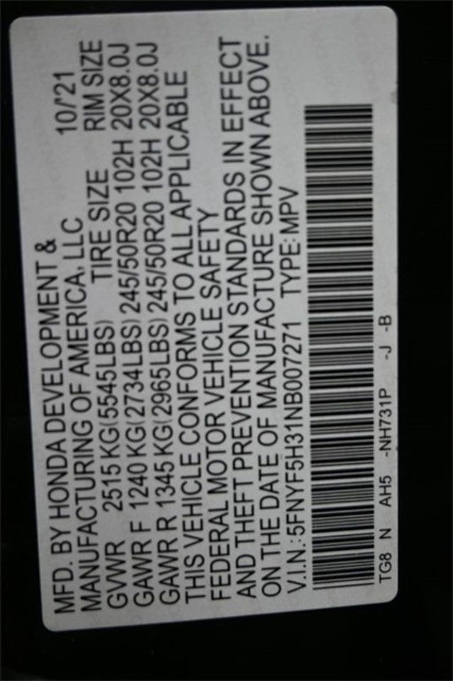 2022 Honda Pilot Sport 2WD - 22948920 - 6