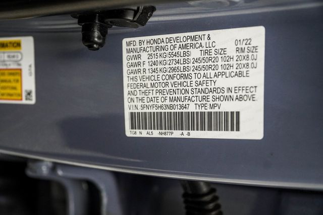 2022 Honda Pilot Touring 7-Passenger 2WD - 22897757 - 42