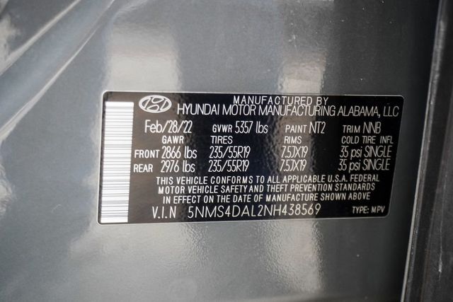 2022 Hyundai Santa Fe Limited AWD - 23006991 - 43