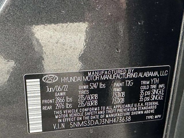 2022 Hyundai Santa Fe SEL AWD - 22979996 - 35