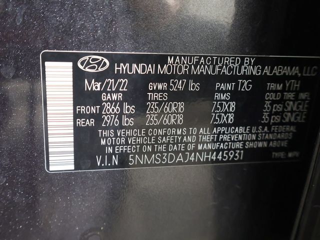 2022 Hyundai Santa Fe SEL AWD - 23081053 - 57