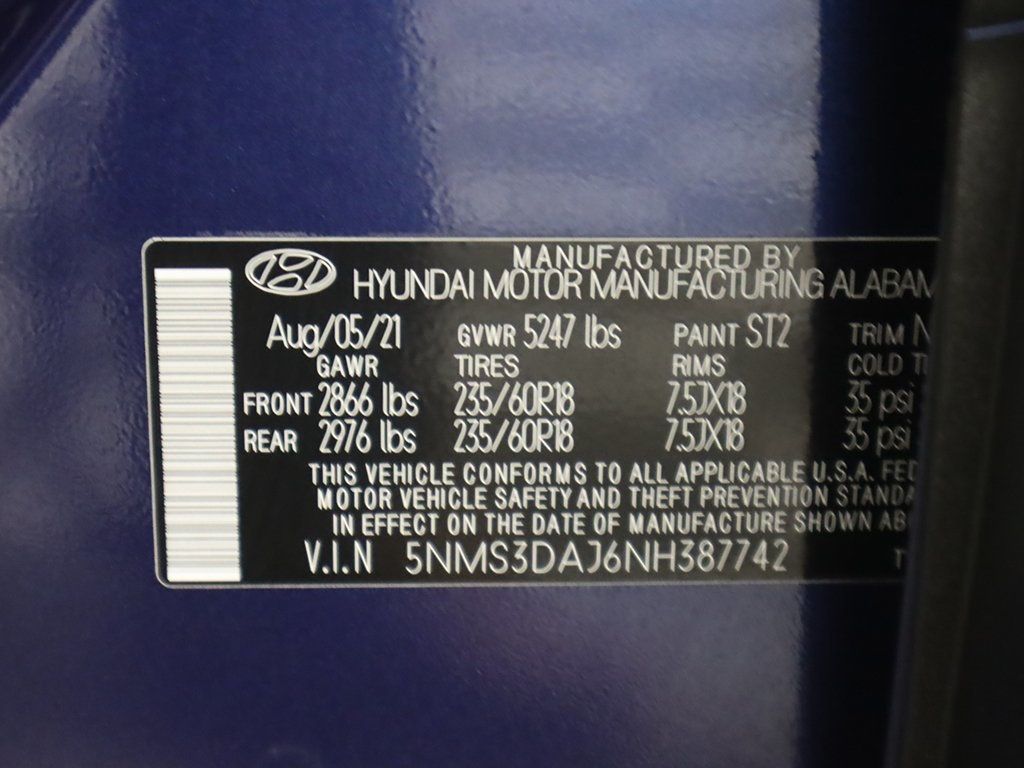 2022 Hyundai Santa Fe SEL AWD - 22762129 - 59