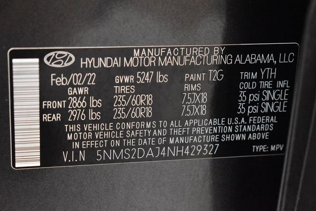 2022 Hyundai Santa Fe SEL AWD - 22907795 - 37