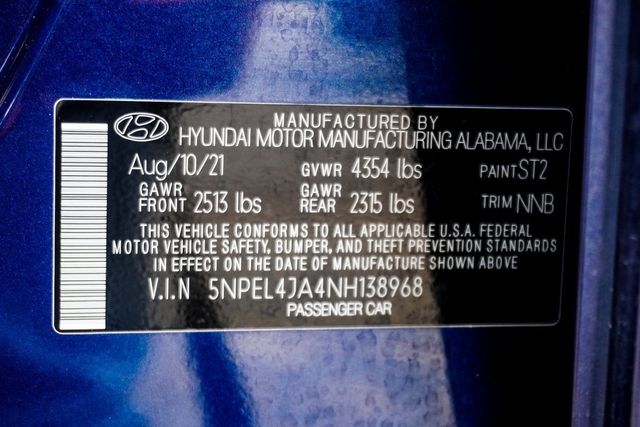 2022 Hyundai Sonata SEL 2.5L - 22947963 - 43