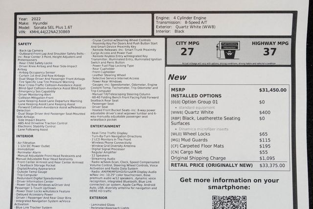 2022 Hyundai Sonata SEL Plus 1.6T - 22987149 - 45