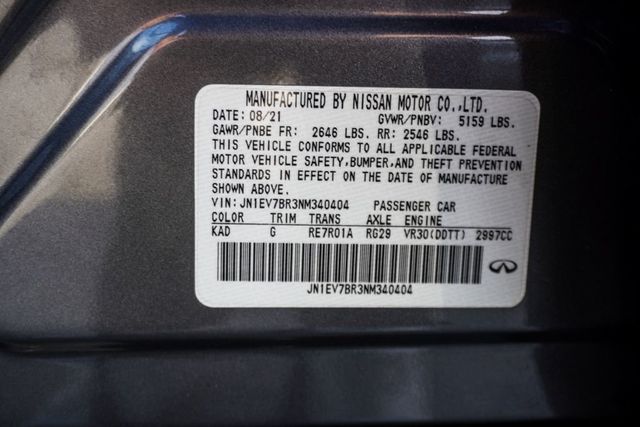 2022 INFINITI Q50 LUXE AWD - 22988922 - 43