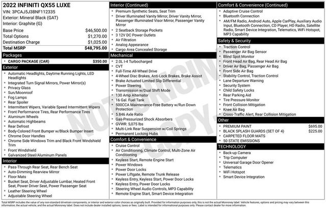 2022 INFINITI QX55 LUXE AWD - 22963770 - 5