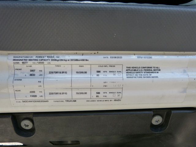 2022 Isuzu NPR HD 6.6L V8 GAS*TILT CAB*DRW*16' "ROCKPORT" BOX*2,200LB "MAXON" LIFT - 22987455 - 45