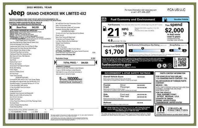 2022 Jeep Grand Cherokee WK Limited  - 22978030 - 6