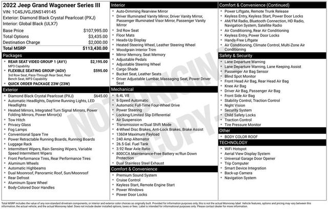 2022 Jeep Grand Wagoneer Series III 4x4 - 22950421 - 5