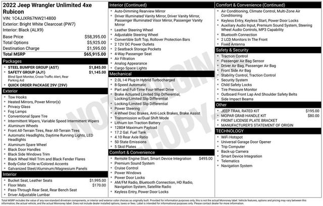 2022 Jeep Wrangler 4xe Unlimited Rubicon 4x4 - 22952138 - 5